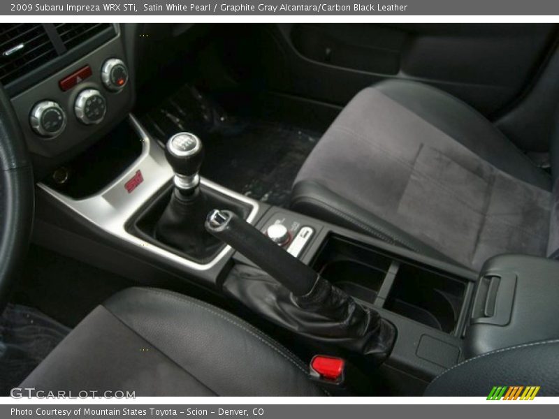Satin White Pearl / Graphite Gray Alcantara/Carbon Black Leather 2009 Subaru Impreza WRX STi