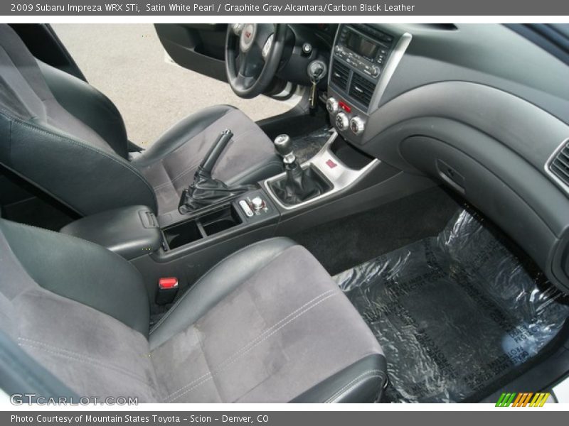  2009 Impreza WRX STi Graphite Gray Alcantara/Carbon Black Leather Interior
