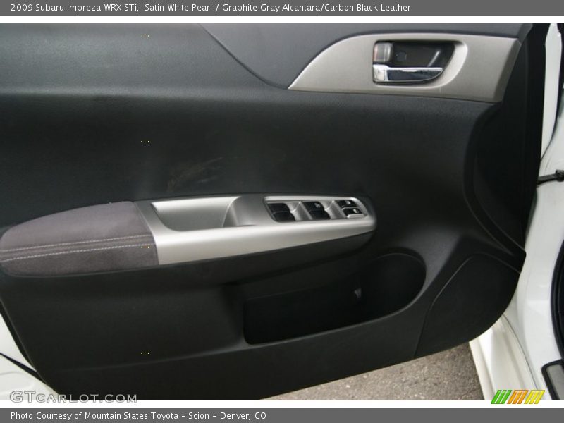 Satin White Pearl / Graphite Gray Alcantara/Carbon Black Leather 2009 Subaru Impreza WRX STi
