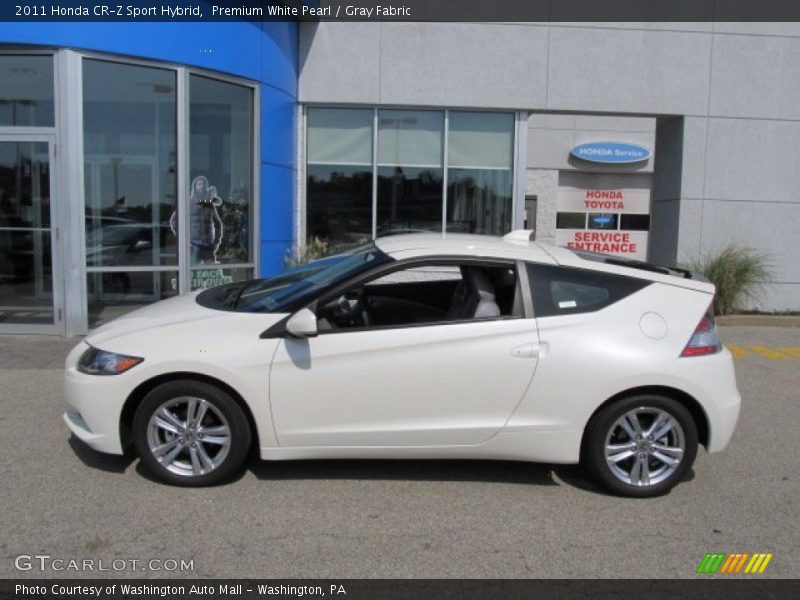 Premium White Pearl / Gray Fabric 2011 Honda CR-Z Sport Hybrid