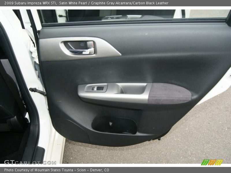 Satin White Pearl / Graphite Gray Alcantara/Carbon Black Leather 2009 Subaru Impreza WRX STi