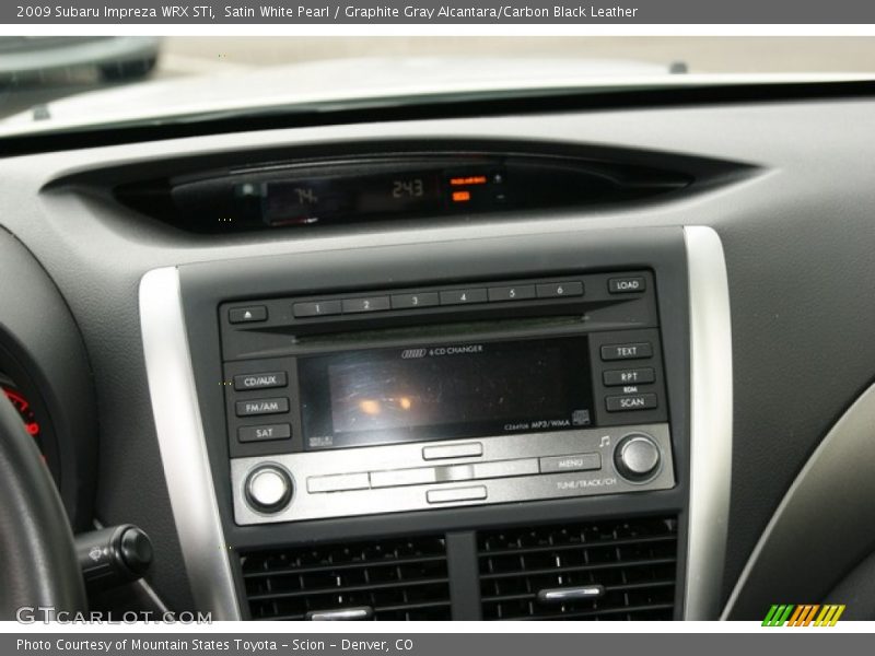Satin White Pearl / Graphite Gray Alcantara/Carbon Black Leather 2009 Subaru Impreza WRX STi