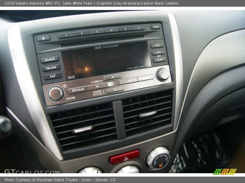 Satin White Pearl / Graphite Gray Alcantara/Carbon Black Leather 2009 Subaru Impreza WRX STi