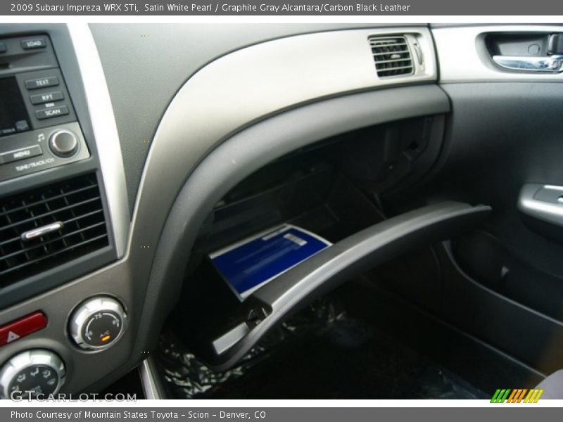 Satin White Pearl / Graphite Gray Alcantara/Carbon Black Leather 2009 Subaru Impreza WRX STi
