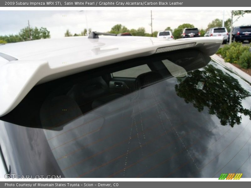 Satin White Pearl / Graphite Gray Alcantara/Carbon Black Leather 2009 Subaru Impreza WRX STi