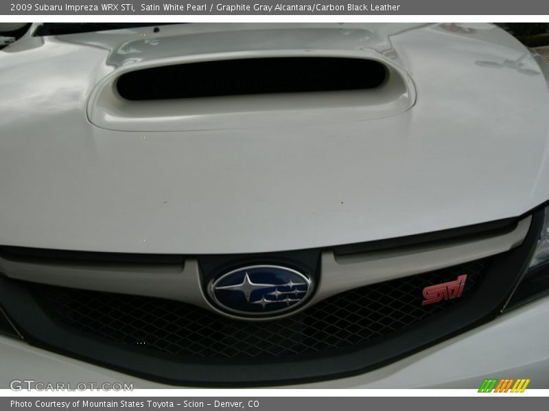 Satin White Pearl / Graphite Gray Alcantara/Carbon Black Leather 2009 Subaru Impreza WRX STi