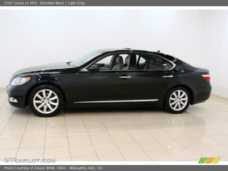 Obsidian Black / Light Gray 2007 Lexus LS 460