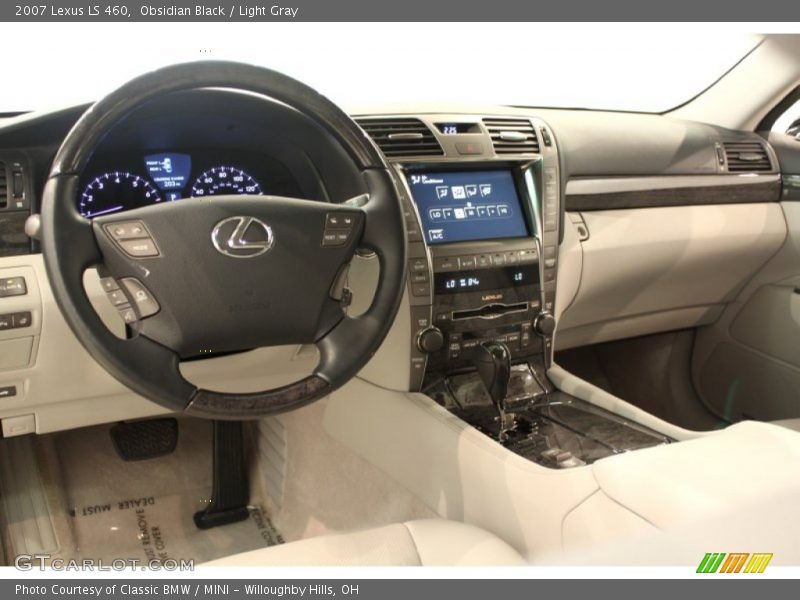 Obsidian Black / Light Gray 2007 Lexus LS 460