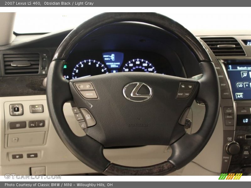 Obsidian Black / Light Gray 2007 Lexus LS 460