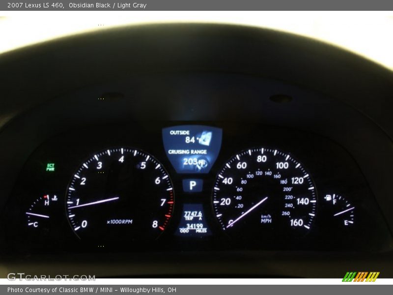 Obsidian Black / Light Gray 2007 Lexus LS 460