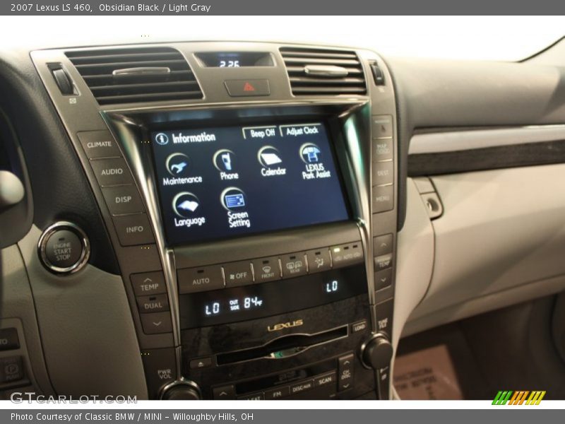 Obsidian Black / Light Gray 2007 Lexus LS 460