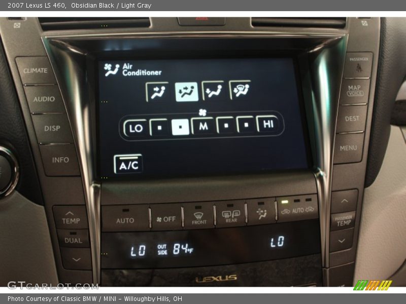 Obsidian Black / Light Gray 2007 Lexus LS 460