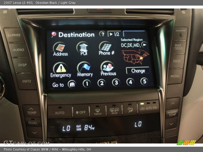 Obsidian Black / Light Gray 2007 Lexus LS 460