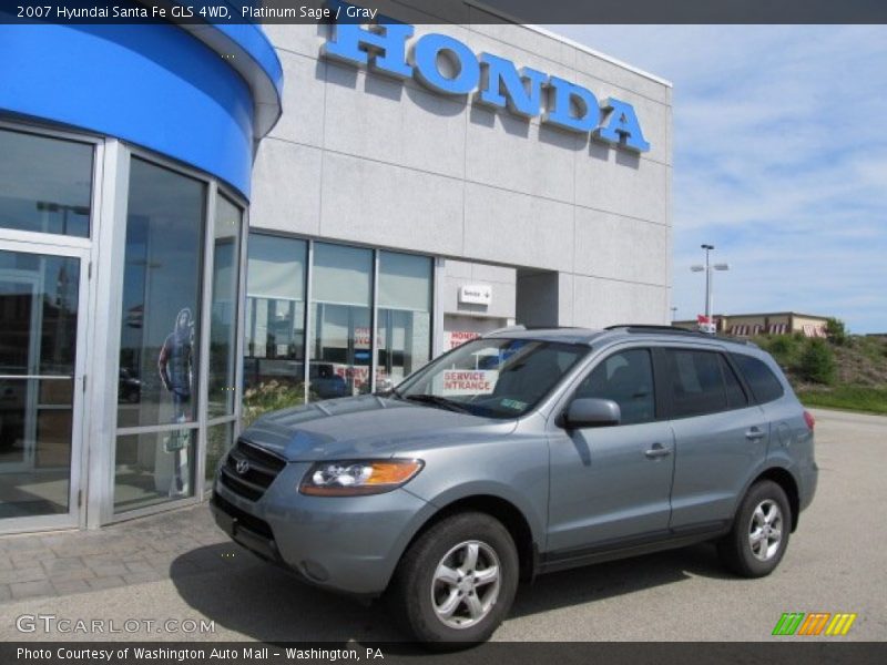 Platinum Sage / Gray 2007 Hyundai Santa Fe GLS 4WD