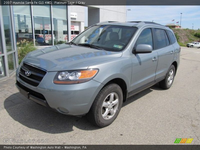 Platinum Sage / Gray 2007 Hyundai Santa Fe GLS 4WD