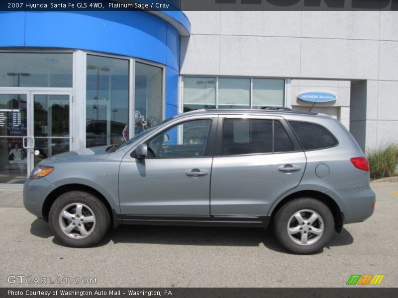 Platinum Sage / Gray 2007 Hyundai Santa Fe GLS 4WD