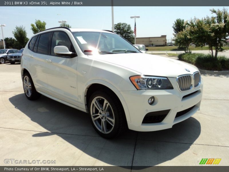 Alpine White / Black 2011 BMW X3 xDrive 35i