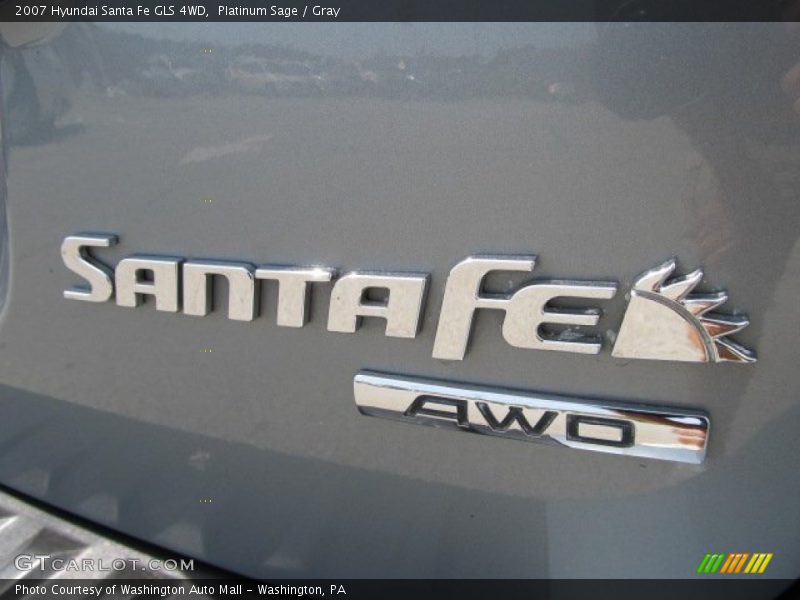 Platinum Sage / Gray 2007 Hyundai Santa Fe GLS 4WD