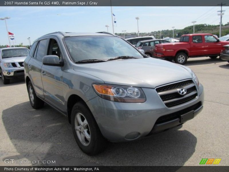 Platinum Sage / Gray 2007 Hyundai Santa Fe GLS 4WD