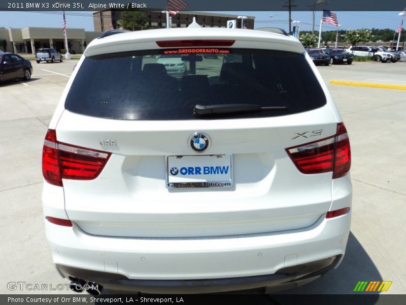 Alpine White / Black 2011 BMW X3 xDrive 35i