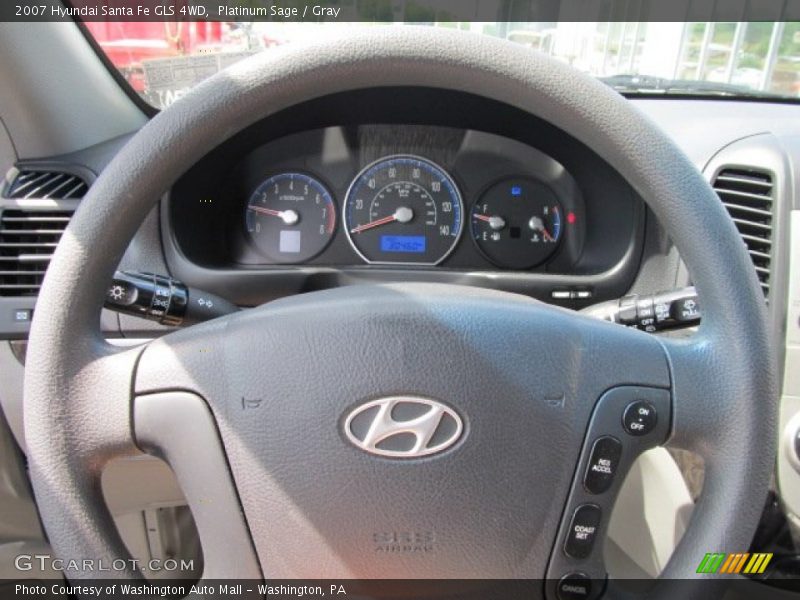 Platinum Sage / Gray 2007 Hyundai Santa Fe GLS 4WD