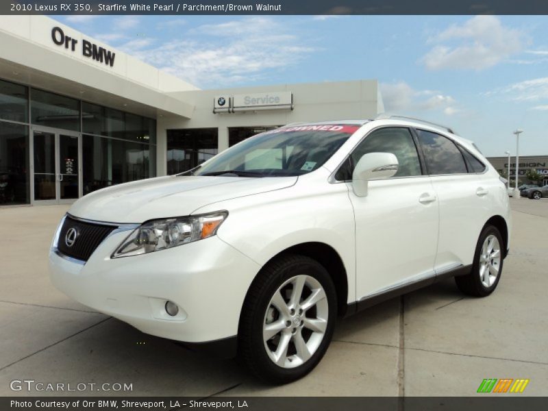 Starfire White Pearl / Parchment/Brown Walnut 2010 Lexus RX 350