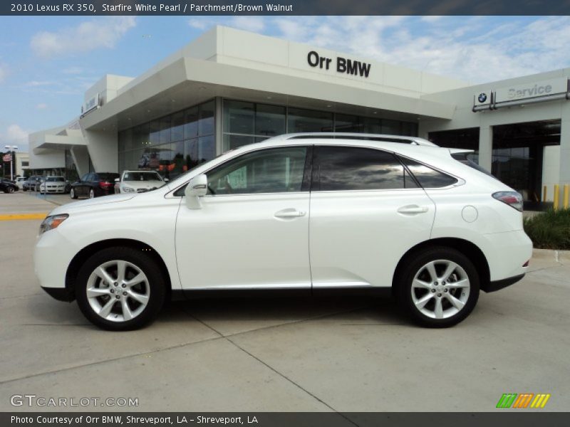 Starfire White Pearl / Parchment/Brown Walnut 2010 Lexus RX 350