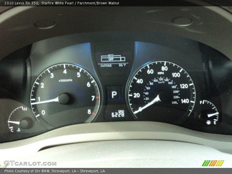 Starfire White Pearl / Parchment/Brown Walnut 2010 Lexus RX 350