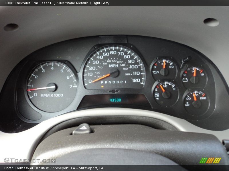 Silverstone Metallic / Light Gray 2008 Chevrolet TrailBlazer LT