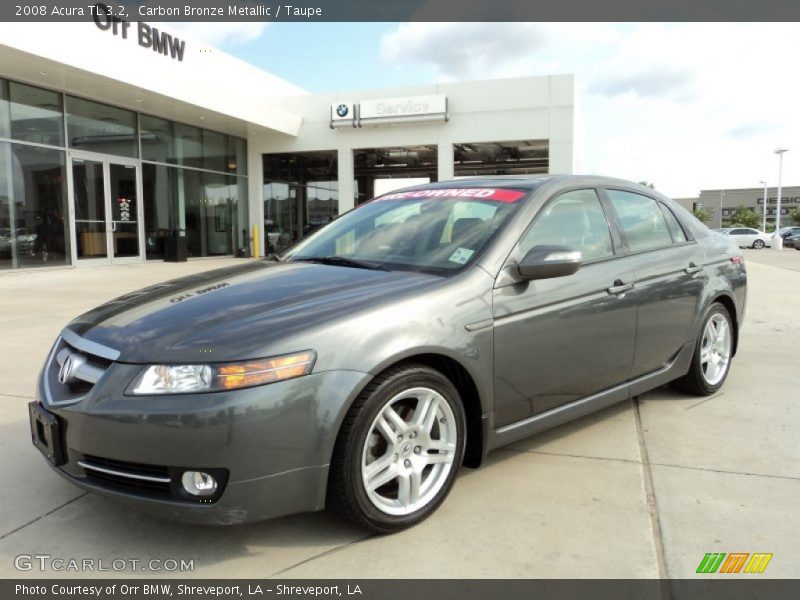 Carbon Bronze Metallic / Taupe 2008 Acura TL 3.2