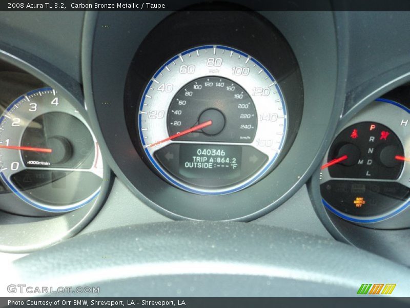Carbon Bronze Metallic / Taupe 2008 Acura TL 3.2