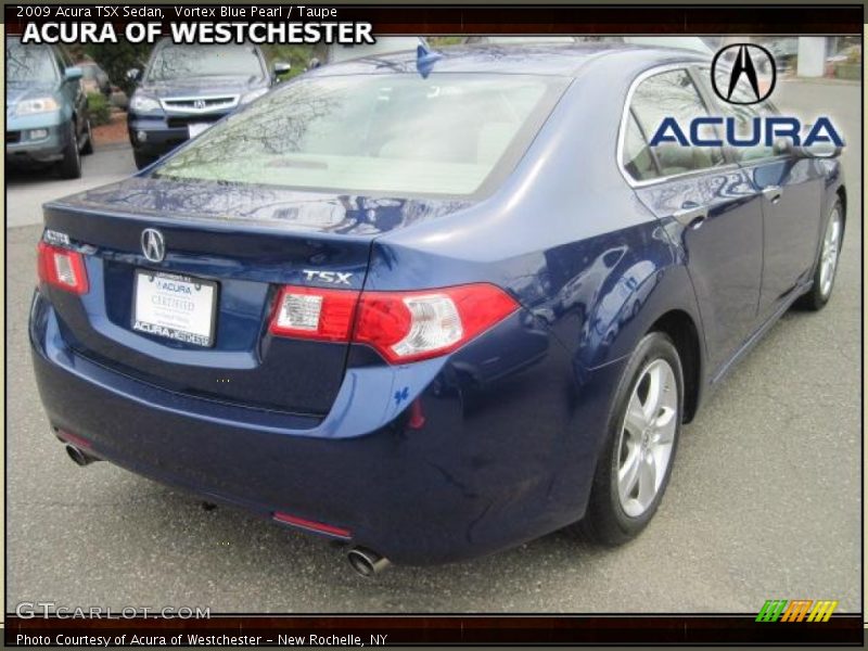 Vortex Blue Pearl / Taupe 2009 Acura TSX Sedan