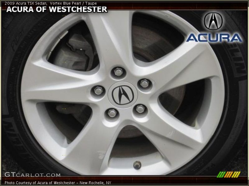 Vortex Blue Pearl / Taupe 2009 Acura TSX Sedan