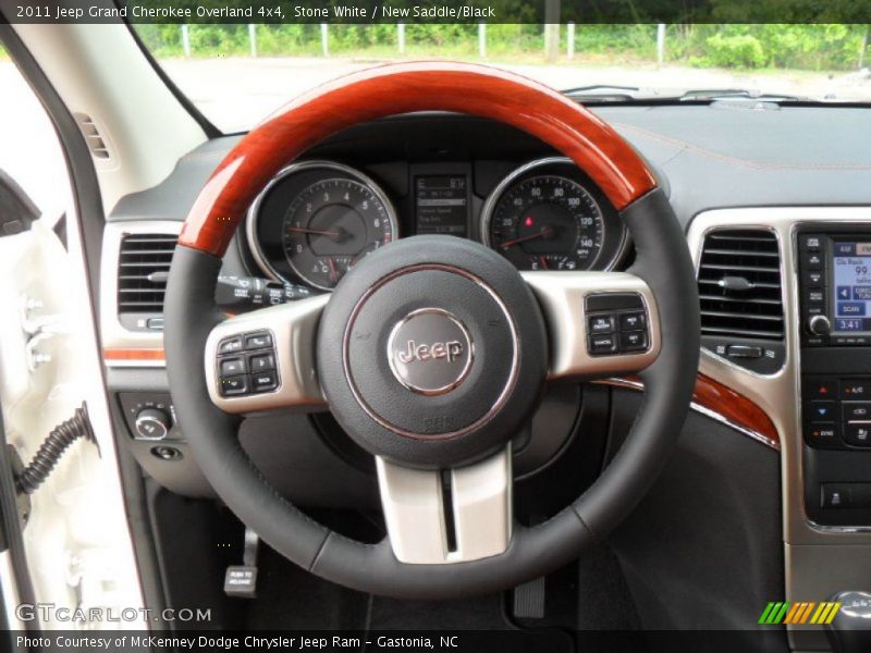 Stone White / New Saddle/Black 2011 Jeep Grand Cherokee Overland 4x4