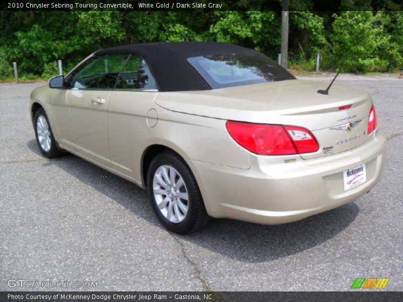 White Gold / Dark Slate Gray 2010 Chrysler Sebring Touring Convertible