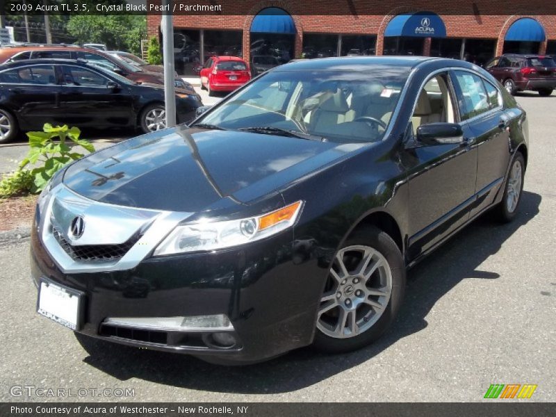 Crystal Black Pearl / Parchment 2009 Acura TL 3.5