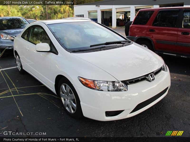 Taffeta White / Ivory 2007 Honda Civic LX Coupe