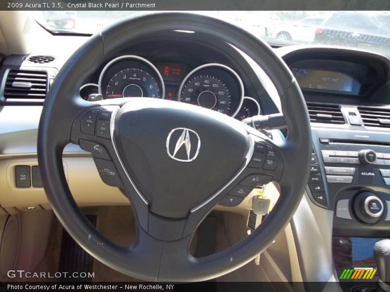Crystal Black Pearl / Parchment 2009 Acura TL 3.5