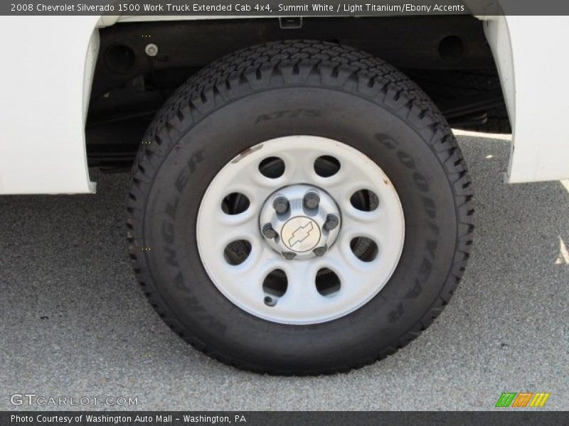 Summit White / Light Titanium/Ebony Accents 2008 Chevrolet Silverado 1500 Work Truck Extended Cab 4x4