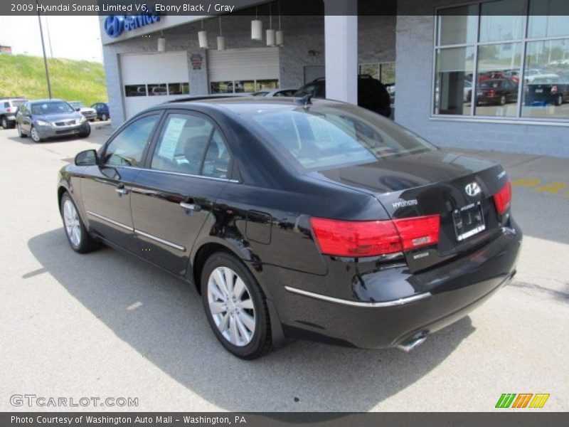 Ebony Black / Gray 2009 Hyundai Sonata Limited V6