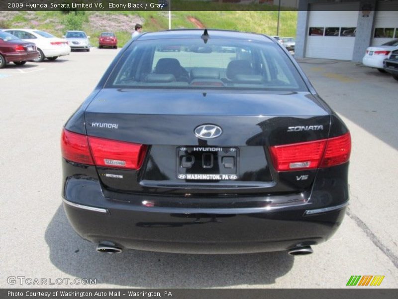 Ebony Black / Gray 2009 Hyundai Sonata Limited V6