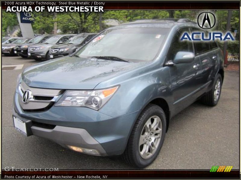 Steel Blue Metallic / Ebony 2008 Acura MDX Technology