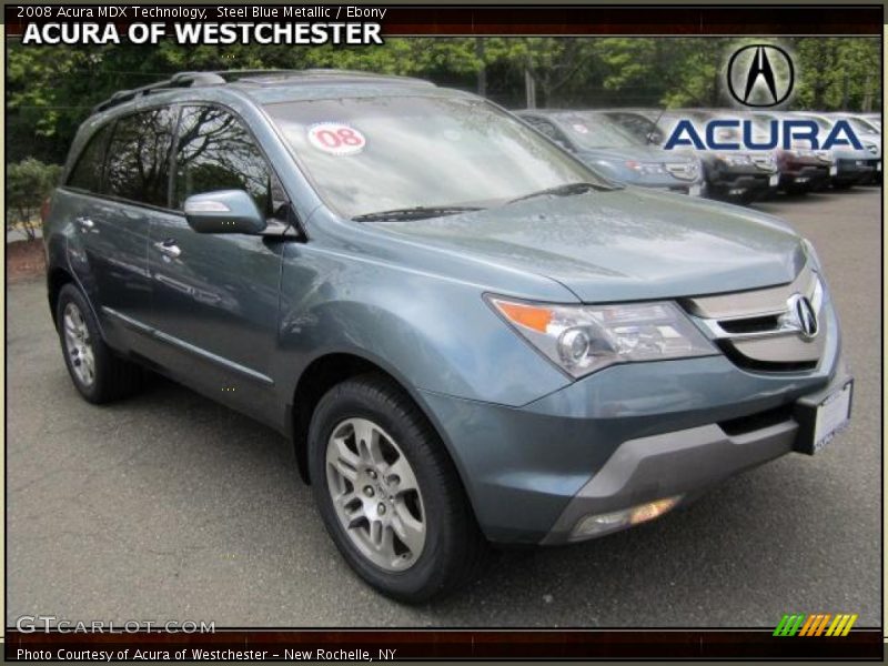 Steel Blue Metallic / Ebony 2008 Acura MDX Technology