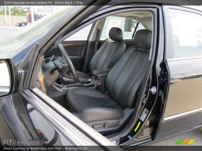 Ebony Black / Gray 2009 Hyundai Sonata Limited V6