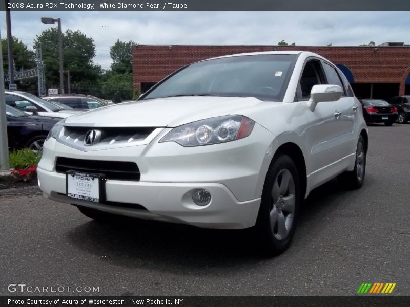 White Diamond Pearl / Taupe 2008 Acura RDX Technology