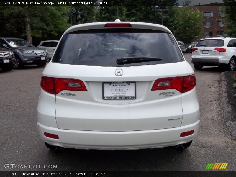 White Diamond Pearl / Taupe 2008 Acura RDX Technology