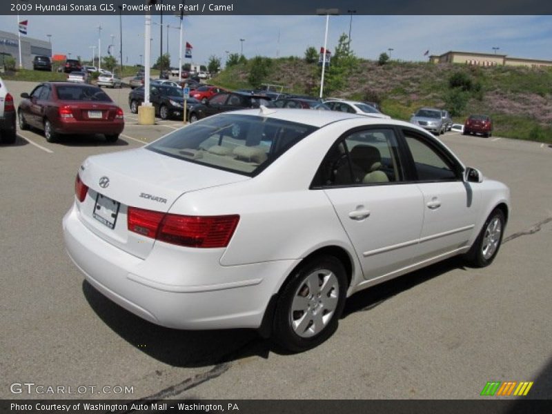 Powder White Pearl / Camel 2009 Hyundai Sonata GLS