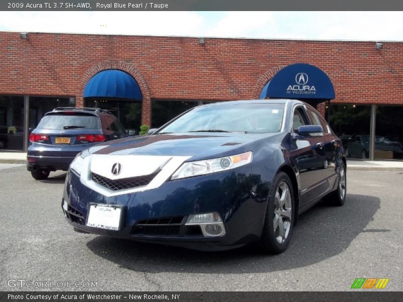 Royal Blue Pearl / Taupe 2009 Acura TL 3.7 SH-AWD