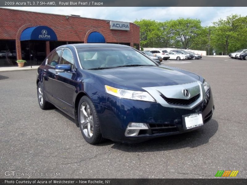 Royal Blue Pearl / Taupe 2009 Acura TL 3.7 SH-AWD