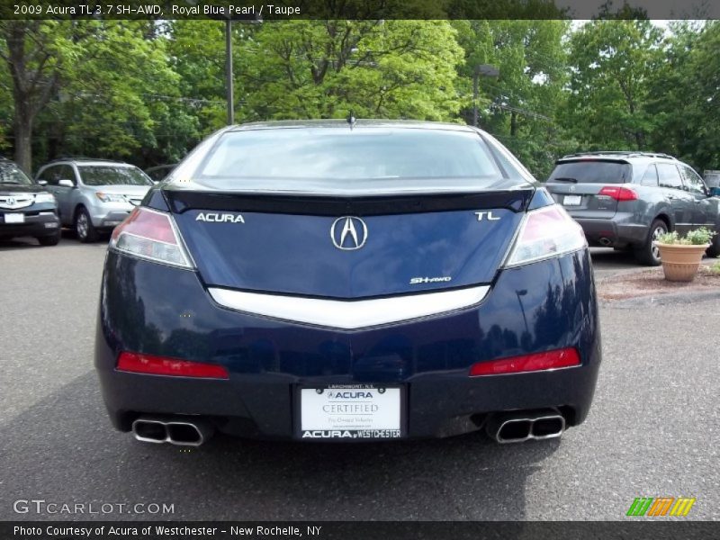 Royal Blue Pearl / Taupe 2009 Acura TL 3.7 SH-AWD